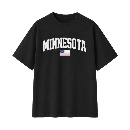 Collection 2 Minnesota Essential Cotton T-Shirt - Black front