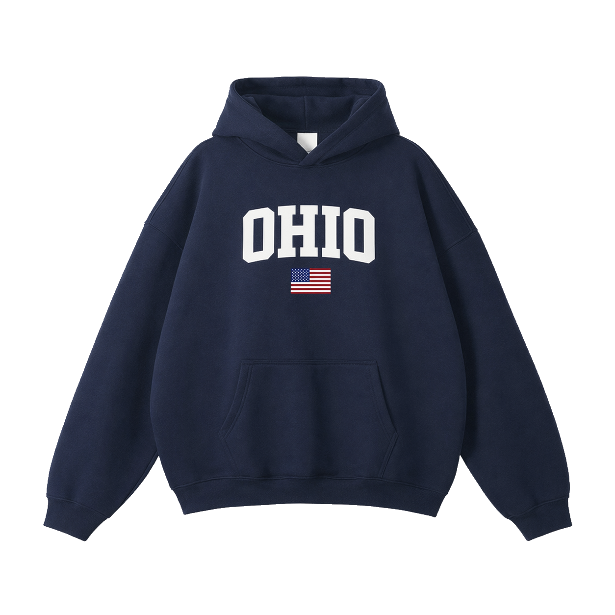 Collection 2 Ohio Oversize Fleeced Hoodie - Navy Blue front