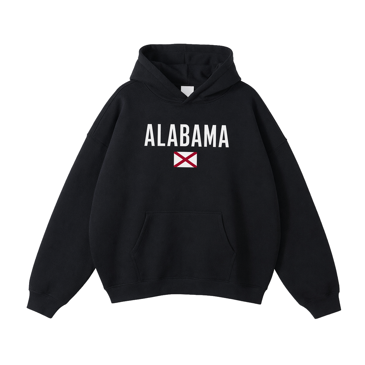 Collection 7 Alabama Oversize Fleeced Hoodie - Black front