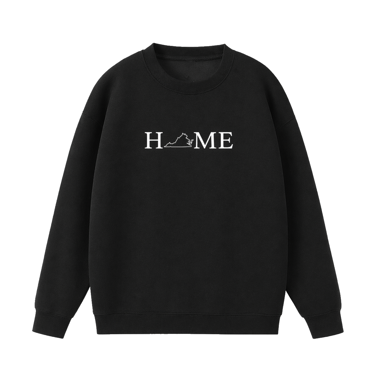 Collection 5 Virginia Essential Heavyweight Crewneck Sweatshirt - Black front
