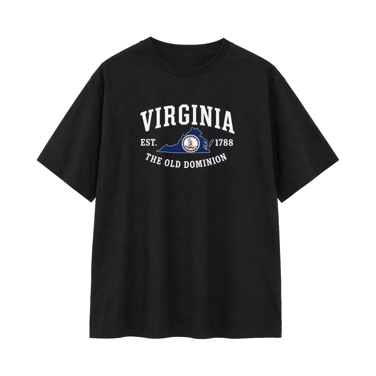 Collection 8 Virginia Essential Cotton T-Shirt - Black front