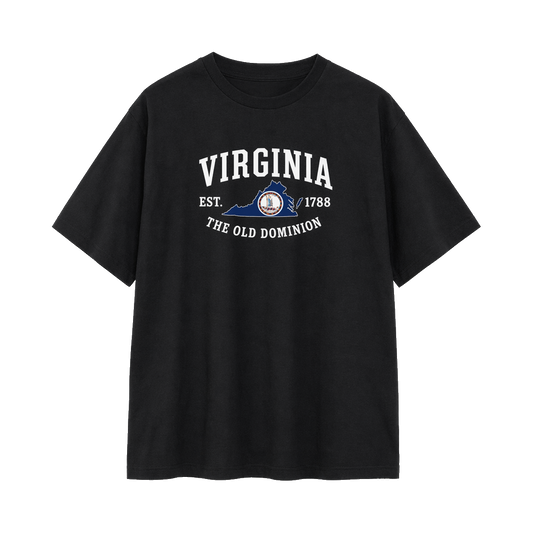 Collection 8 Virginia Essential Cotton T-Shirt - Black front