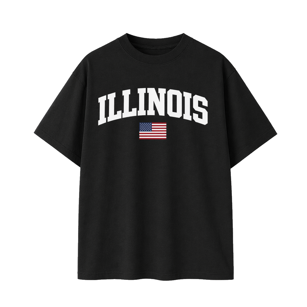 Collection 2 Illinois Essential Cotton T-Shirt - Black front