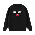 Collection 7 Arkansas Essential Heavyweight Crewneck Sweatshirt - Black front