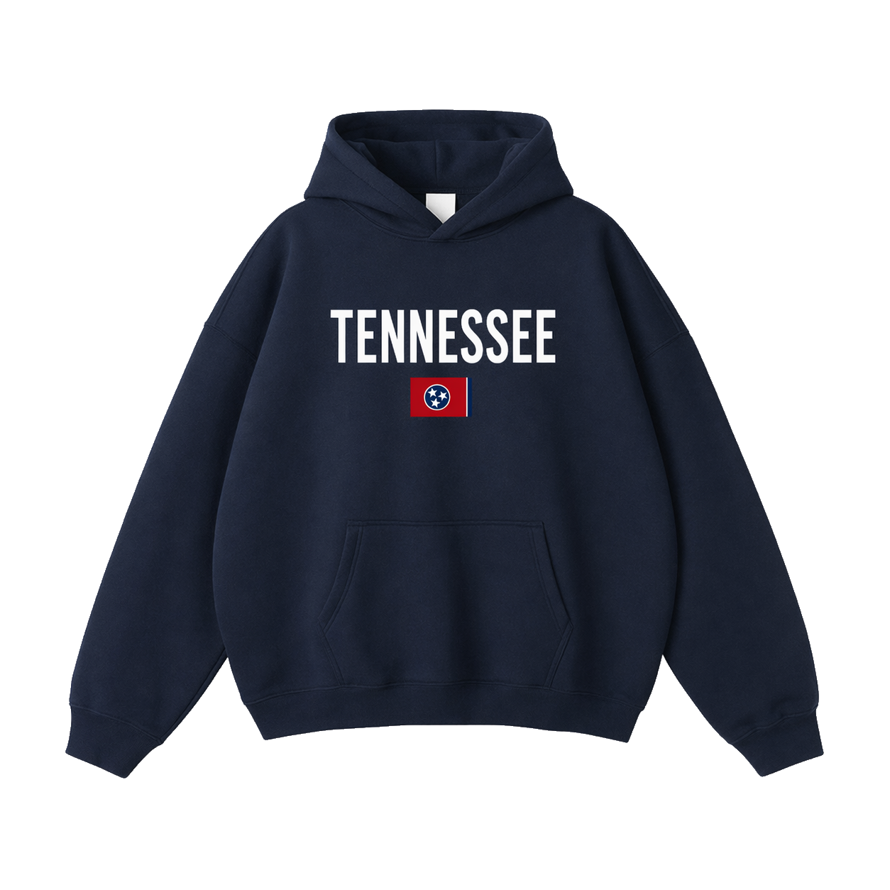 Collection 7 Tennessee Oversize Fleeced Hoodie - Navy Blue front
