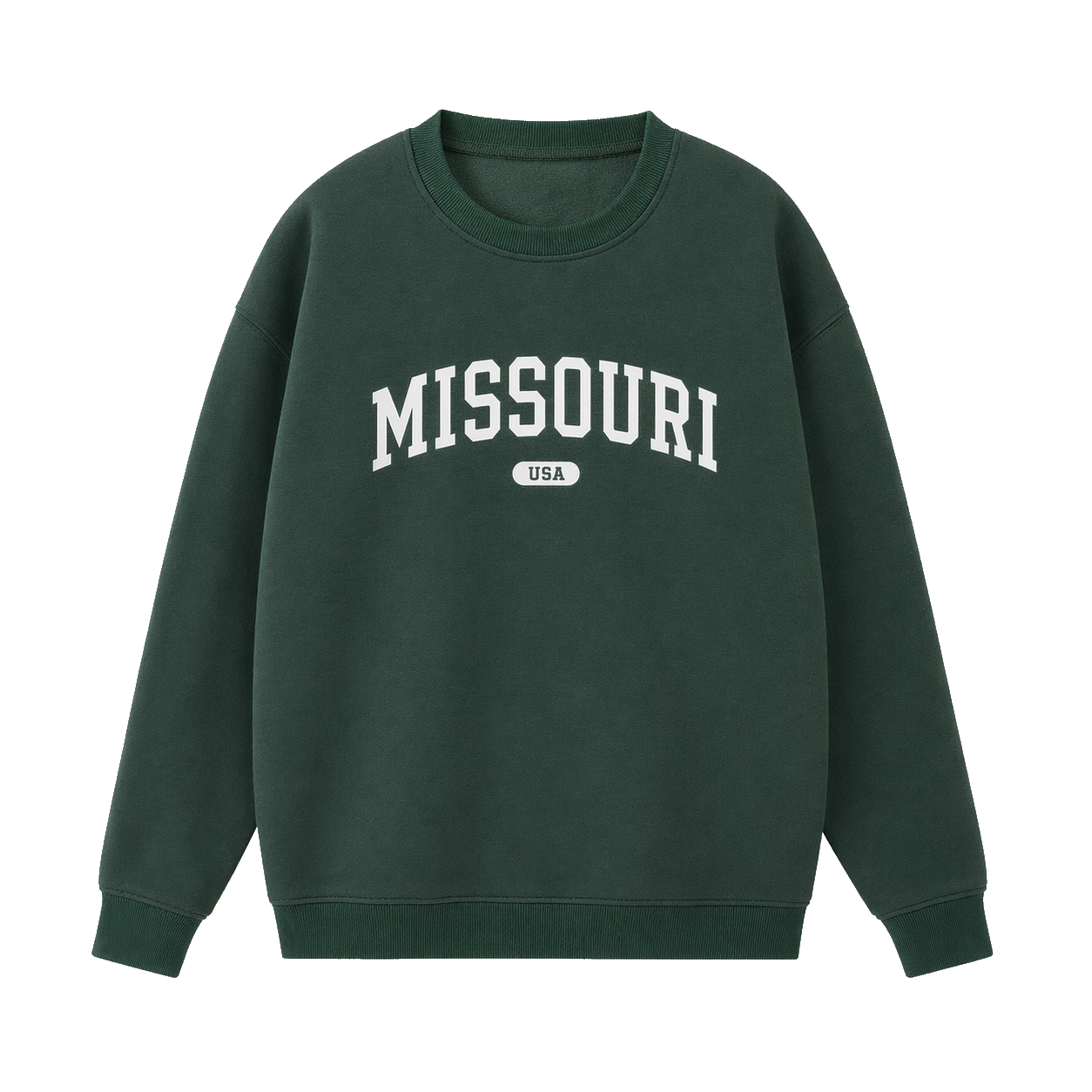 Collection 4 Missouri Essential Heavyweight Crewneck Sweatshirt - Dark Green front