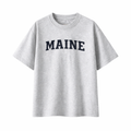 Collection 1 Maine Essential Cotton T-Shirt - White Gray front