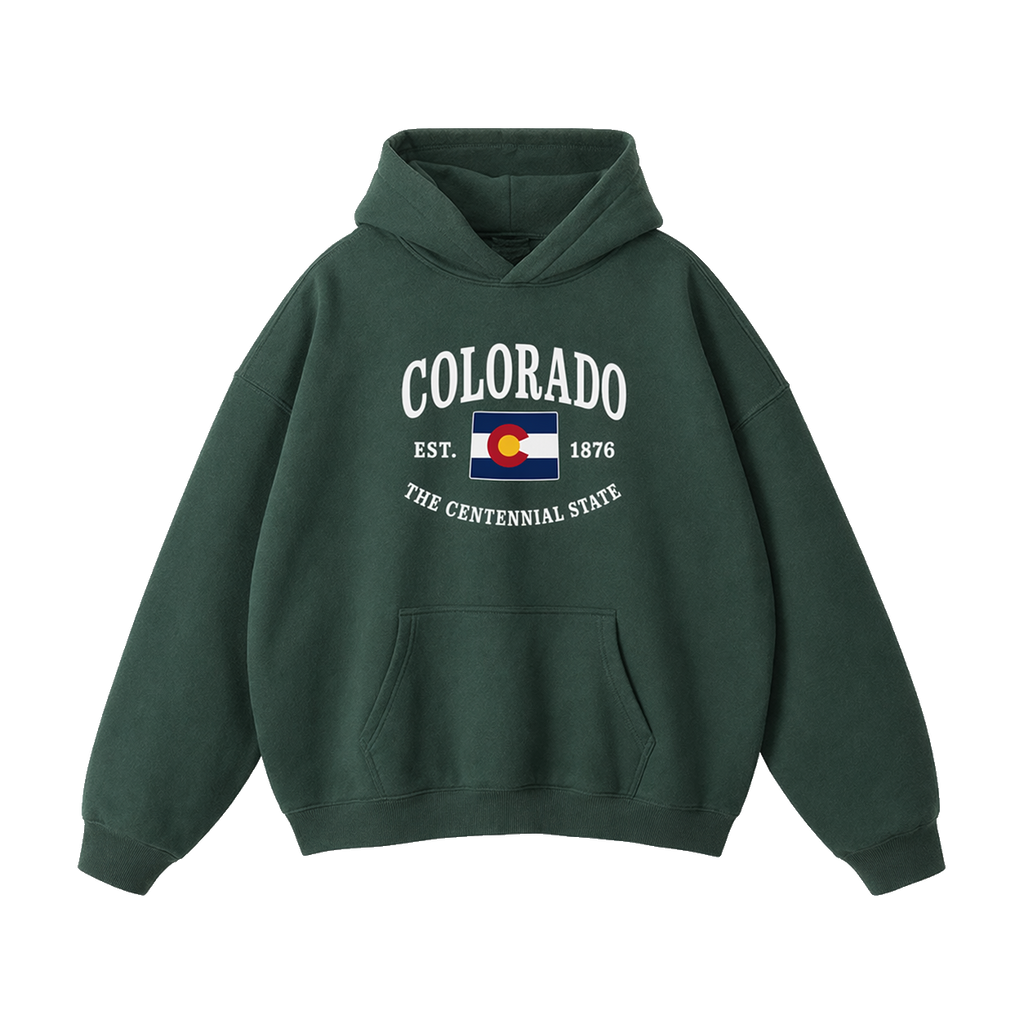 Collection 8 Colorado Oversize Fleeced Hoodie - Eden Green front