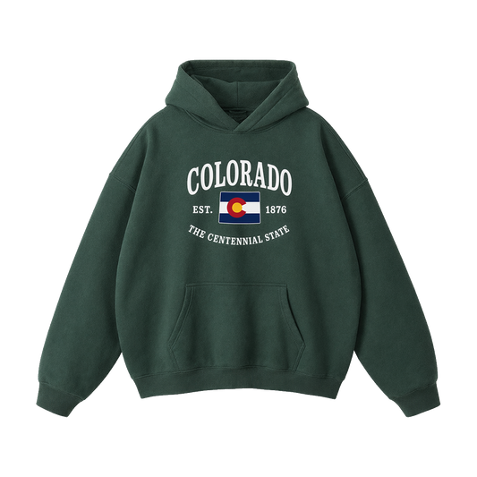 Collection 8 Colorado Oversize Fleeced Hoodie - Eden Green front