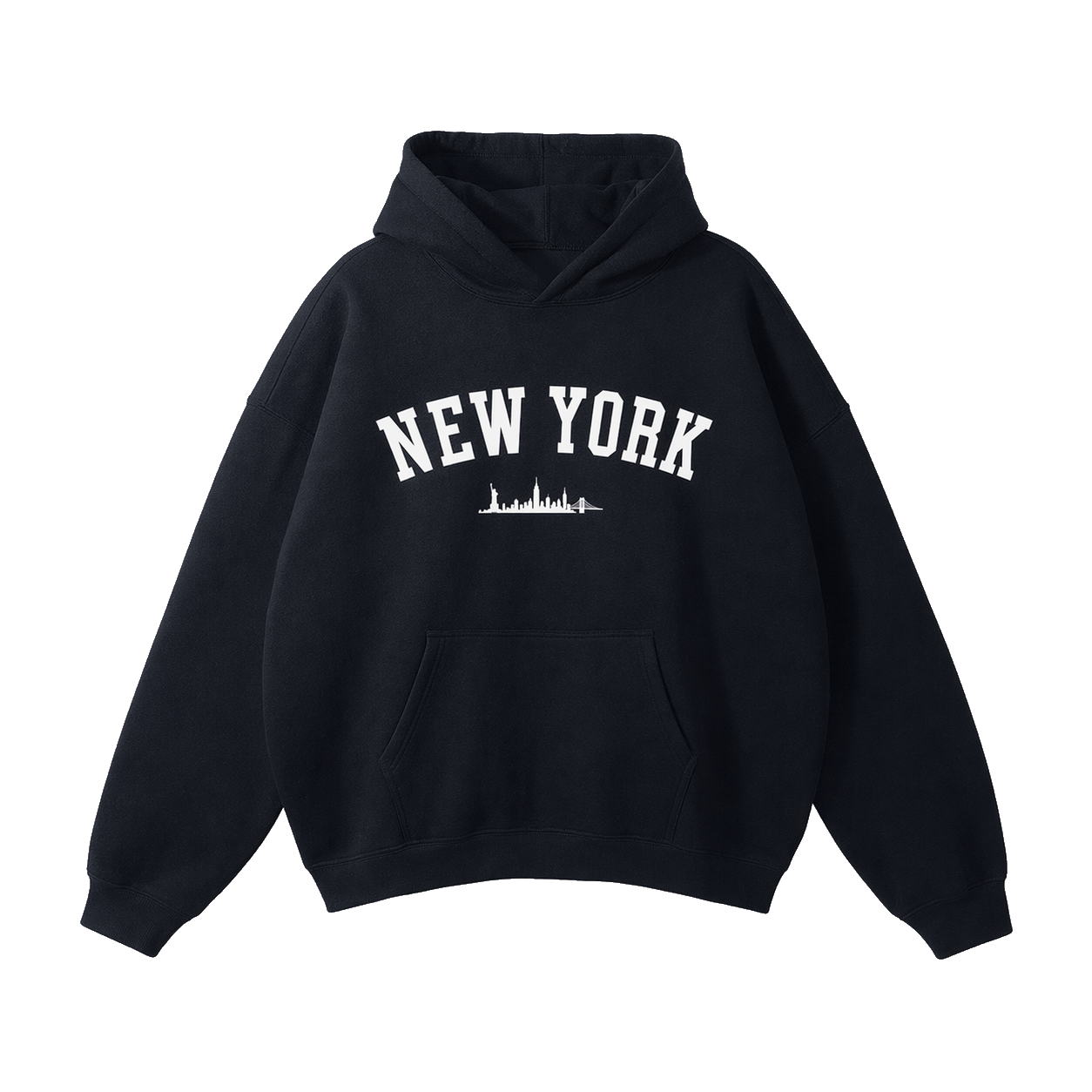 Collection 9 New York Oversize Fleeced Hoodie - Black front