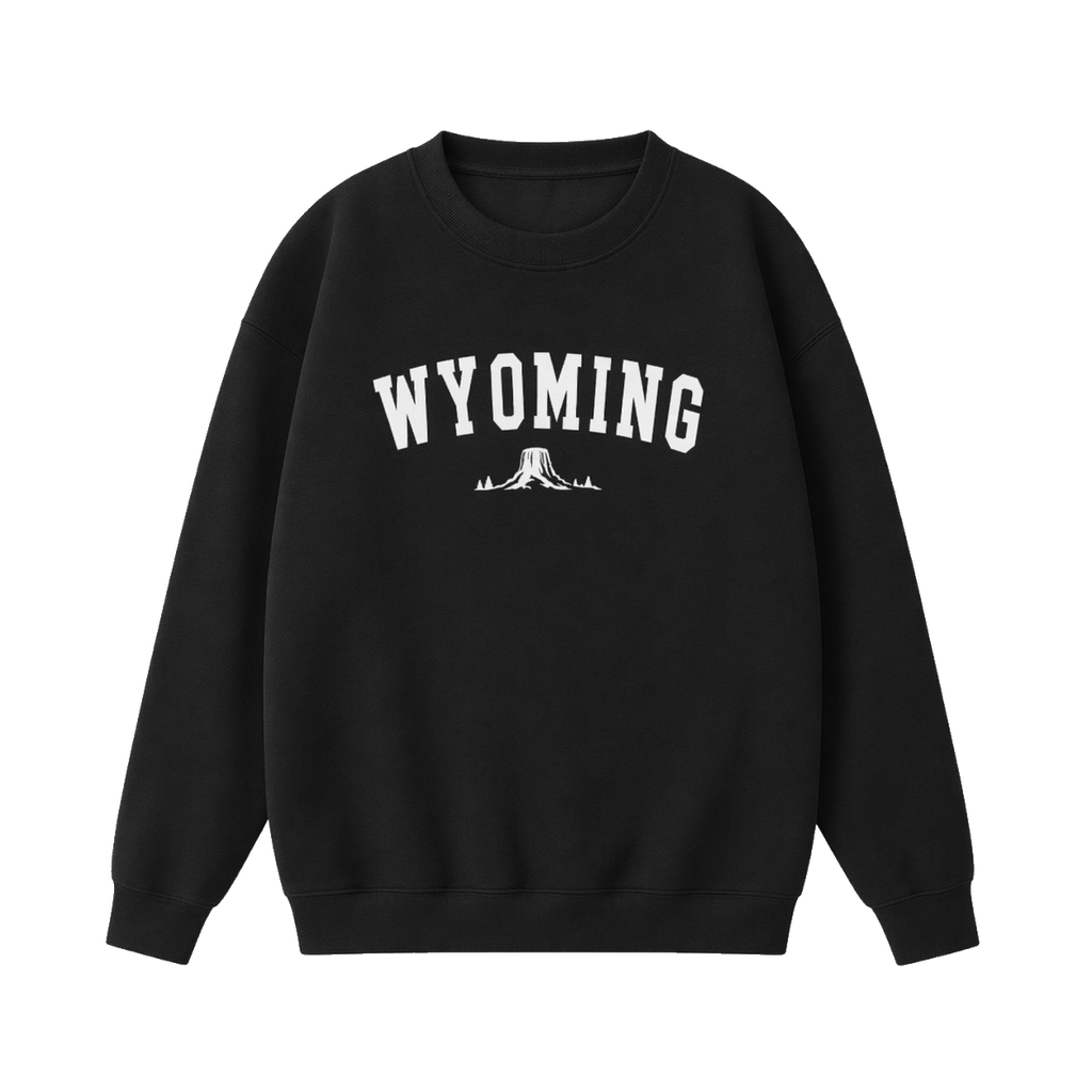 Collection 9 Wyoming Essential Heavyweight Crewneck Sweatshirt - Black front