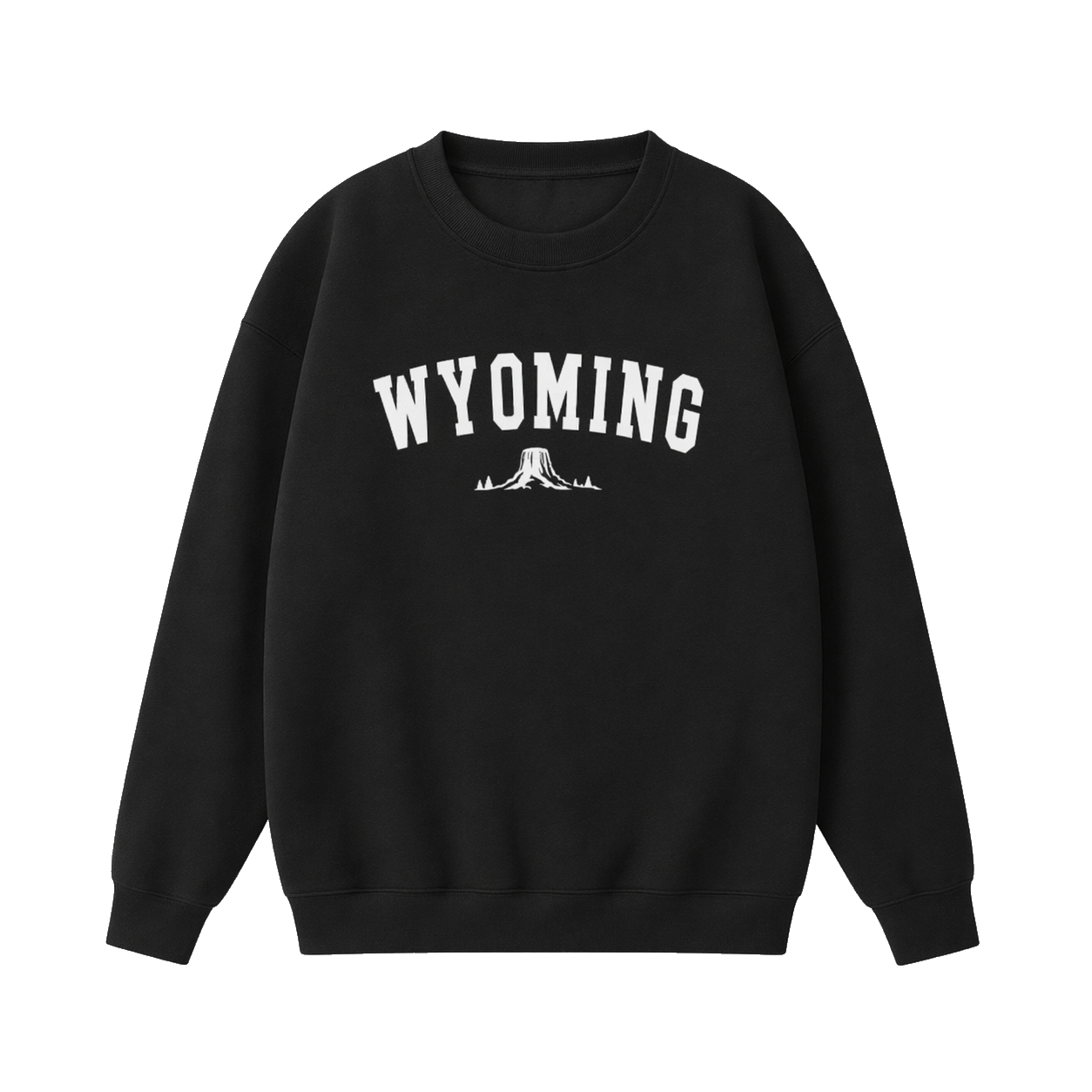Collection 9 Wyoming Essential Heavyweight Crewneck Sweatshirt - Black front