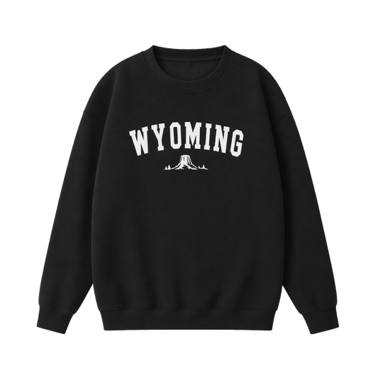 Collection 9 Wyoming Essential Heavyweight Crewneck Sweatshirt - Black front