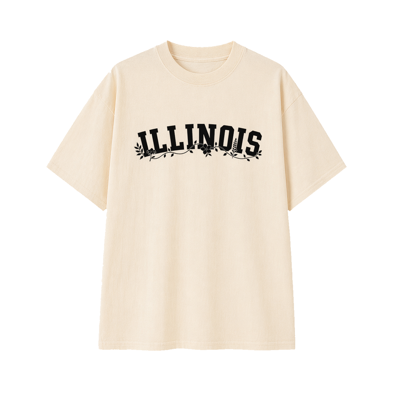 Collection 10 Illinois Essential Cotton T-Shirt - Apricot front