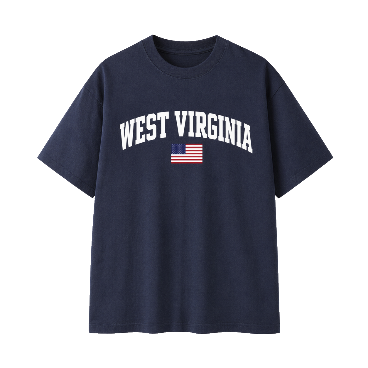Collection 2 West Virginia Essential Cotton T-Shirt - Navy Blue front