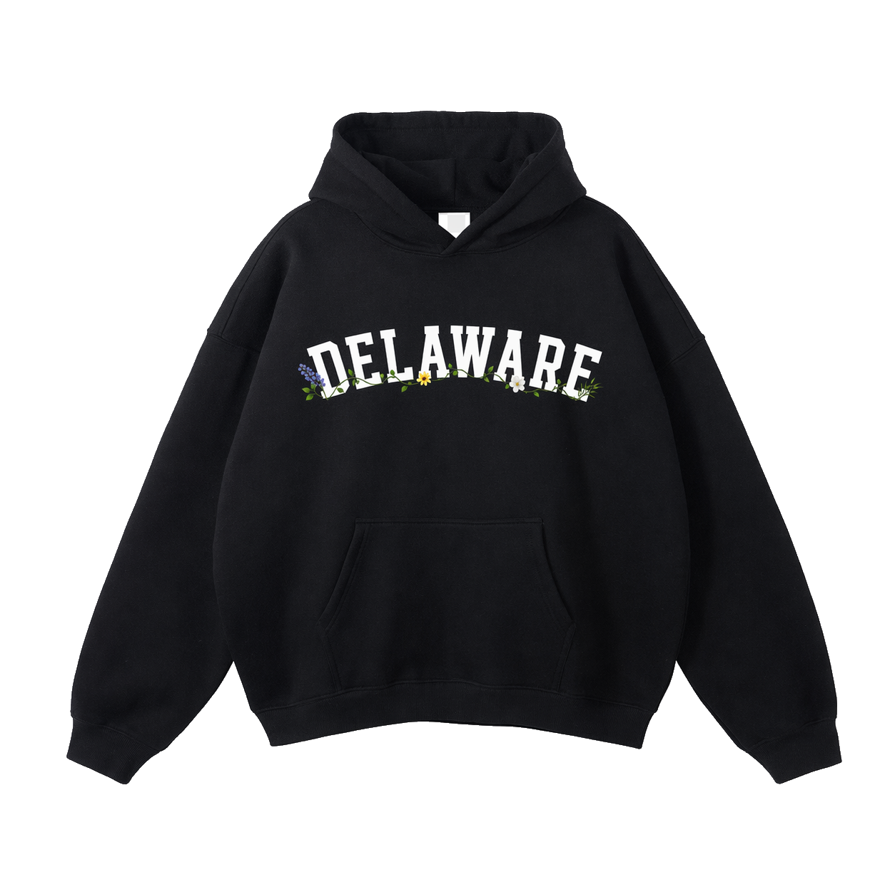 Collection 10 Delaware Oversize Fleeced Hoodie - Black front