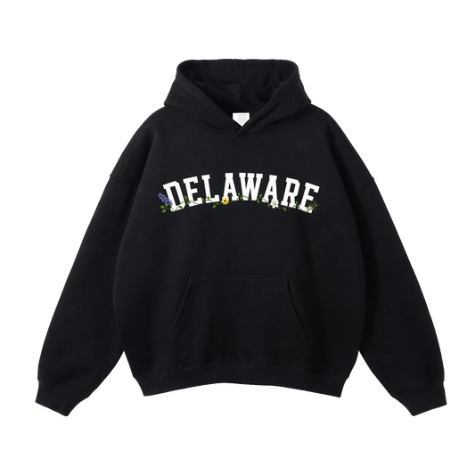 Collection 10 Delaware Oversize Fleeced Hoodie - Black front
