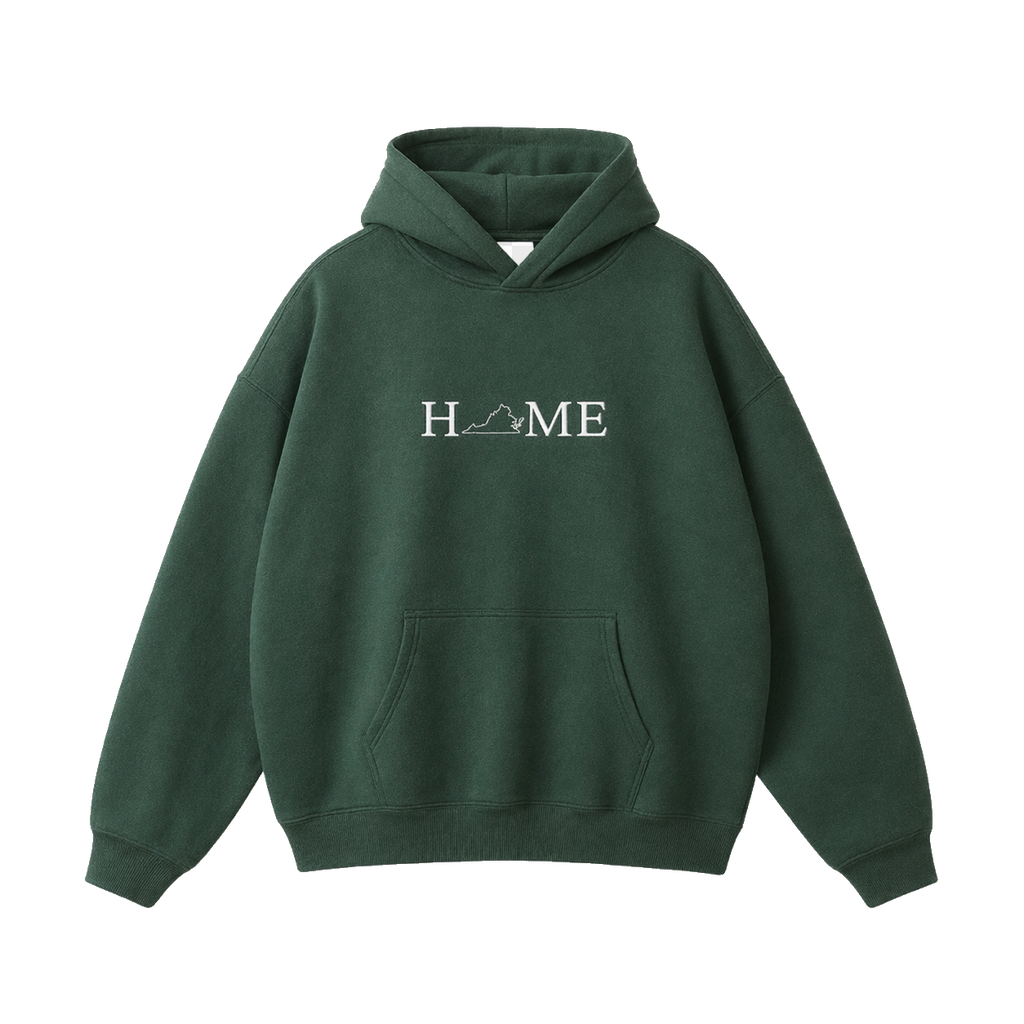 Collection 5 Virginia Oversize Fleeced Hoodie - Eden Green front
