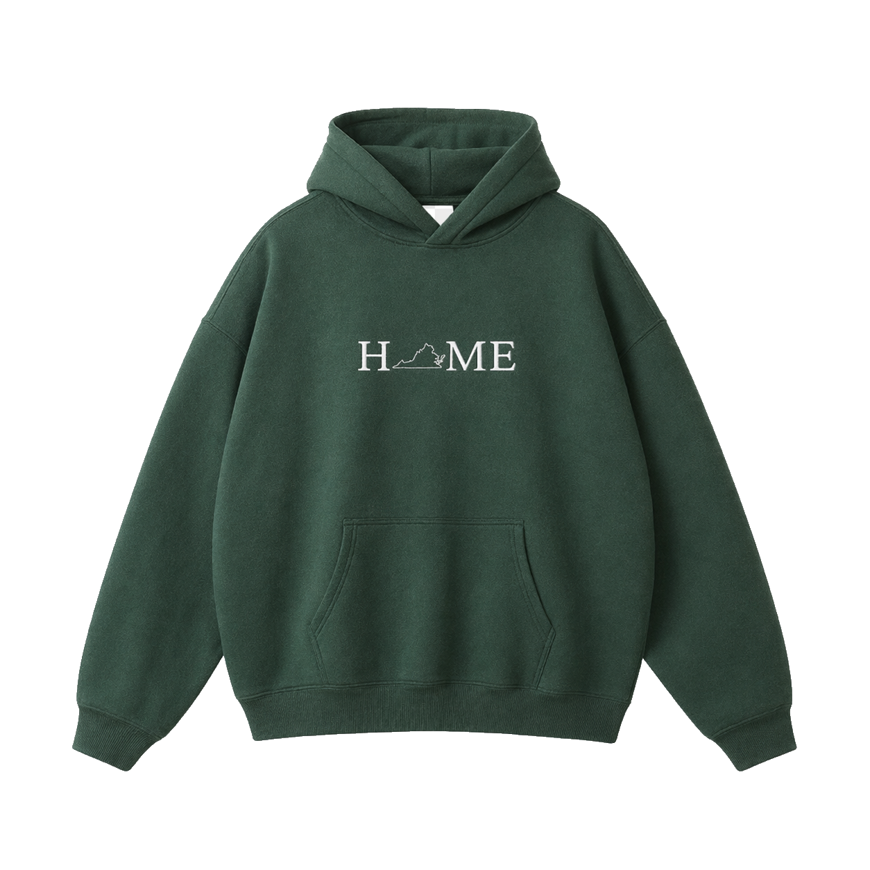 Collection 5 Virginia Oversize Fleeced Hoodie - Eden Green front