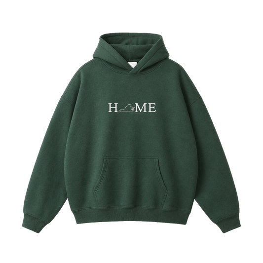 Collection 5 Virginia Oversize Fleeced Hoodie - Eden Green front