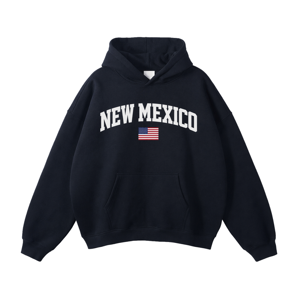 Collection 2 New Mexico Oversize Fleeced Hoodie - Black front