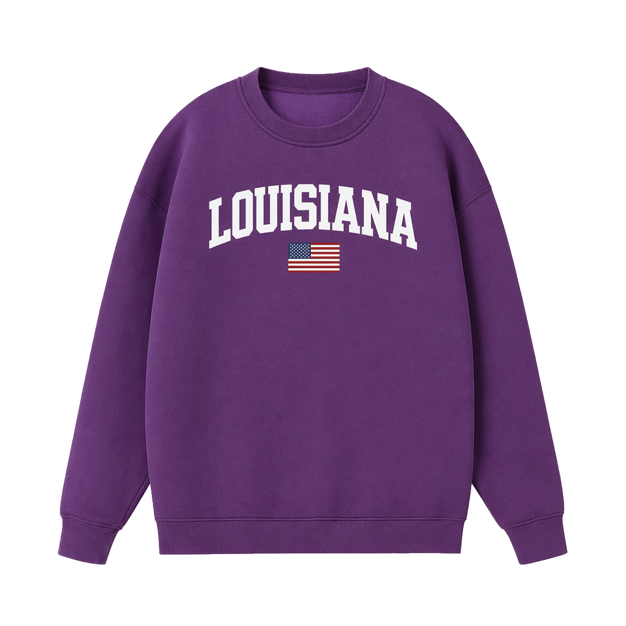 Collection 2 Louisiana Essential Heavyweight Crewneck Sweatshirt - Purple front