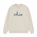 Collection 3 Ohio Essential Heavyweight Crewneck Sweatshirt - Cream front