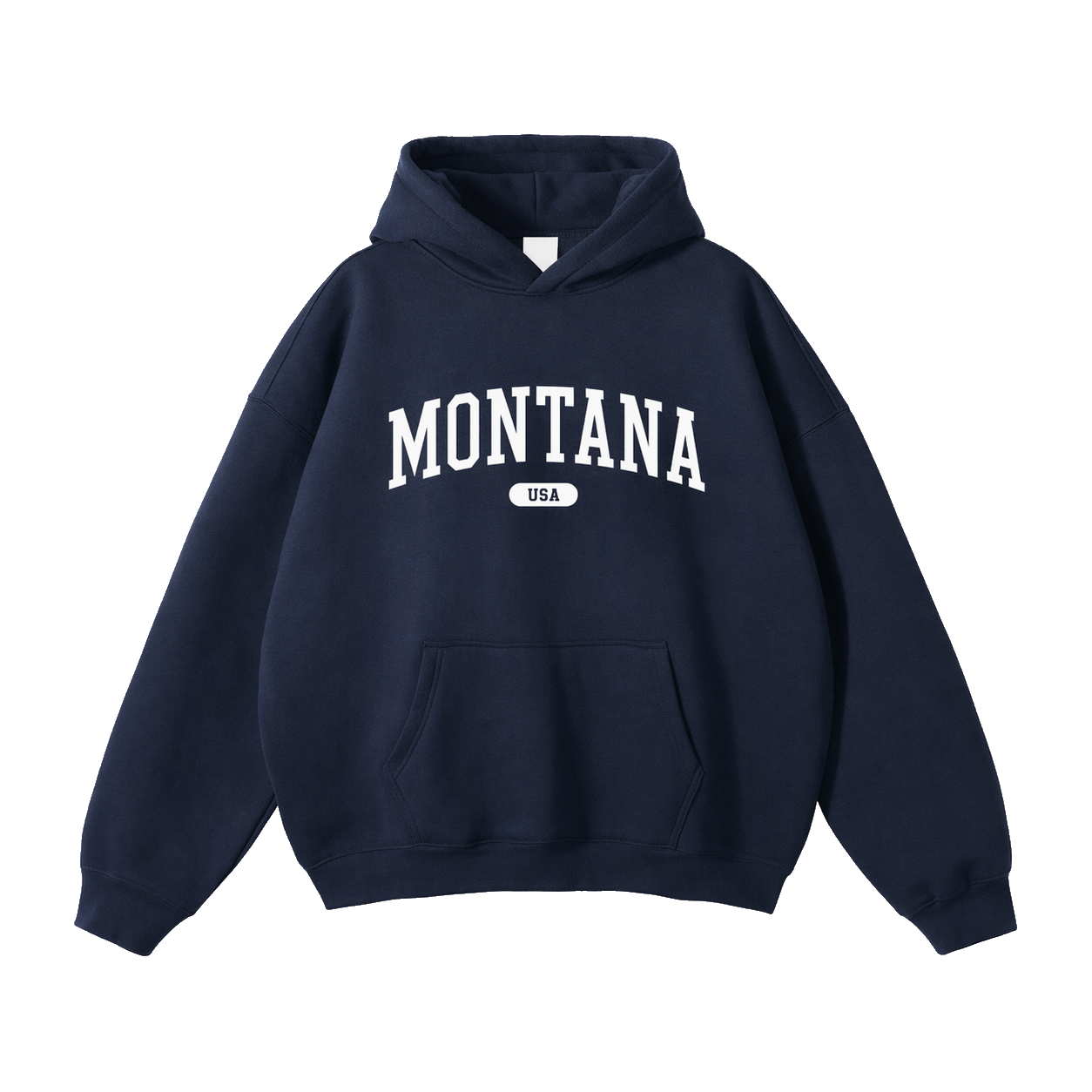 Collection 4 Montana Oversize Fleeced Hoodie - Navy Blue front