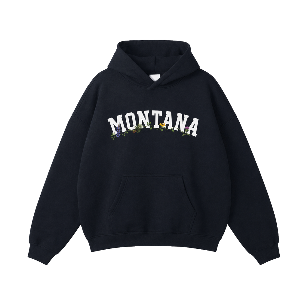 Collection 10 Montana Oversize Fleeced Hoodie - Black front