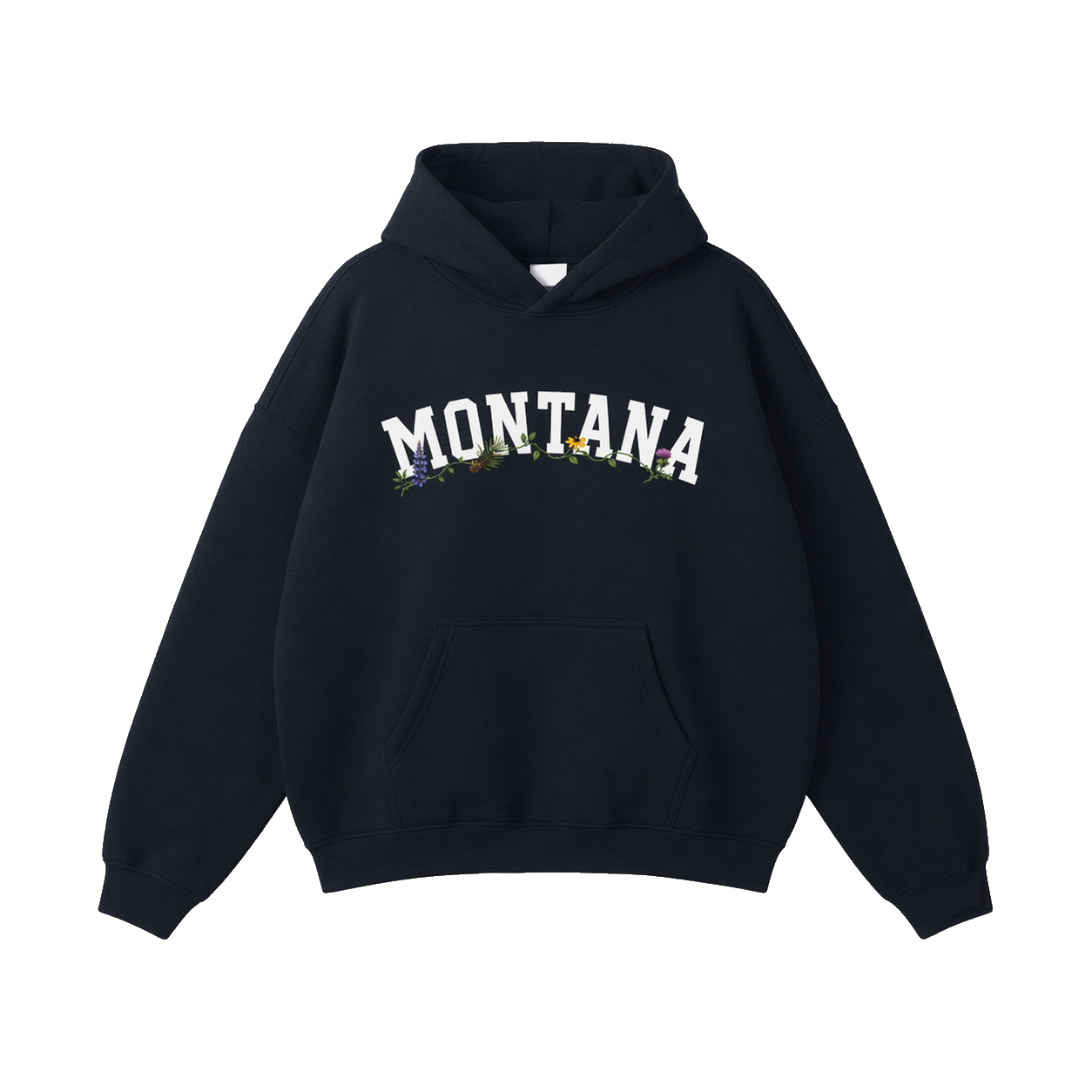 Collection 10 Montana Oversize Fleeced Hoodie - Black front