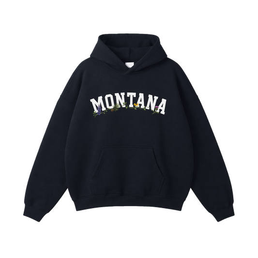 Collection 10 Montana Oversize Fleeced Hoodie - Black front