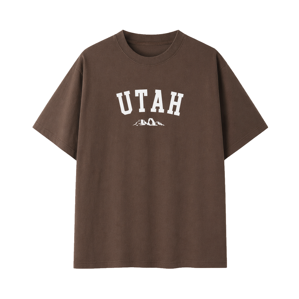 Collection 9 Utah Essential Cotton T-Shirt - Coffee front