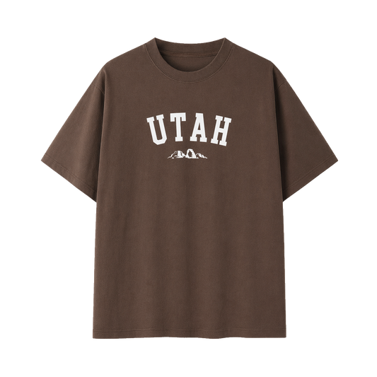 Collection 9 Utah Essential Cotton T-Shirt - Coffee front