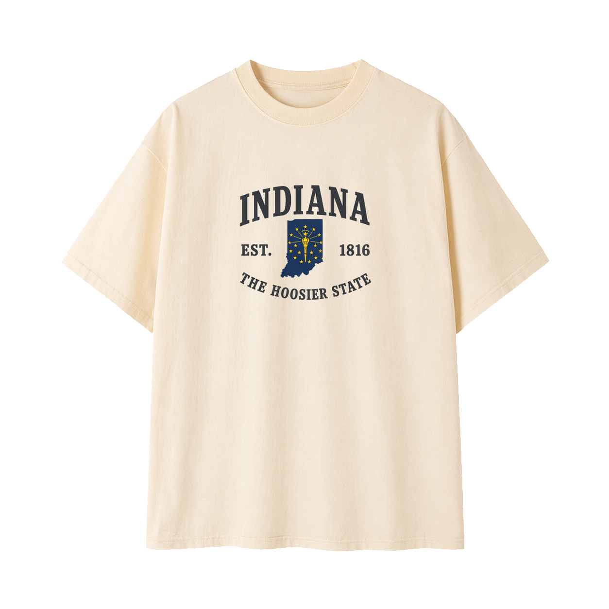 Collection 8 Indiana Essential Cotton T-Shirt - Apricot front