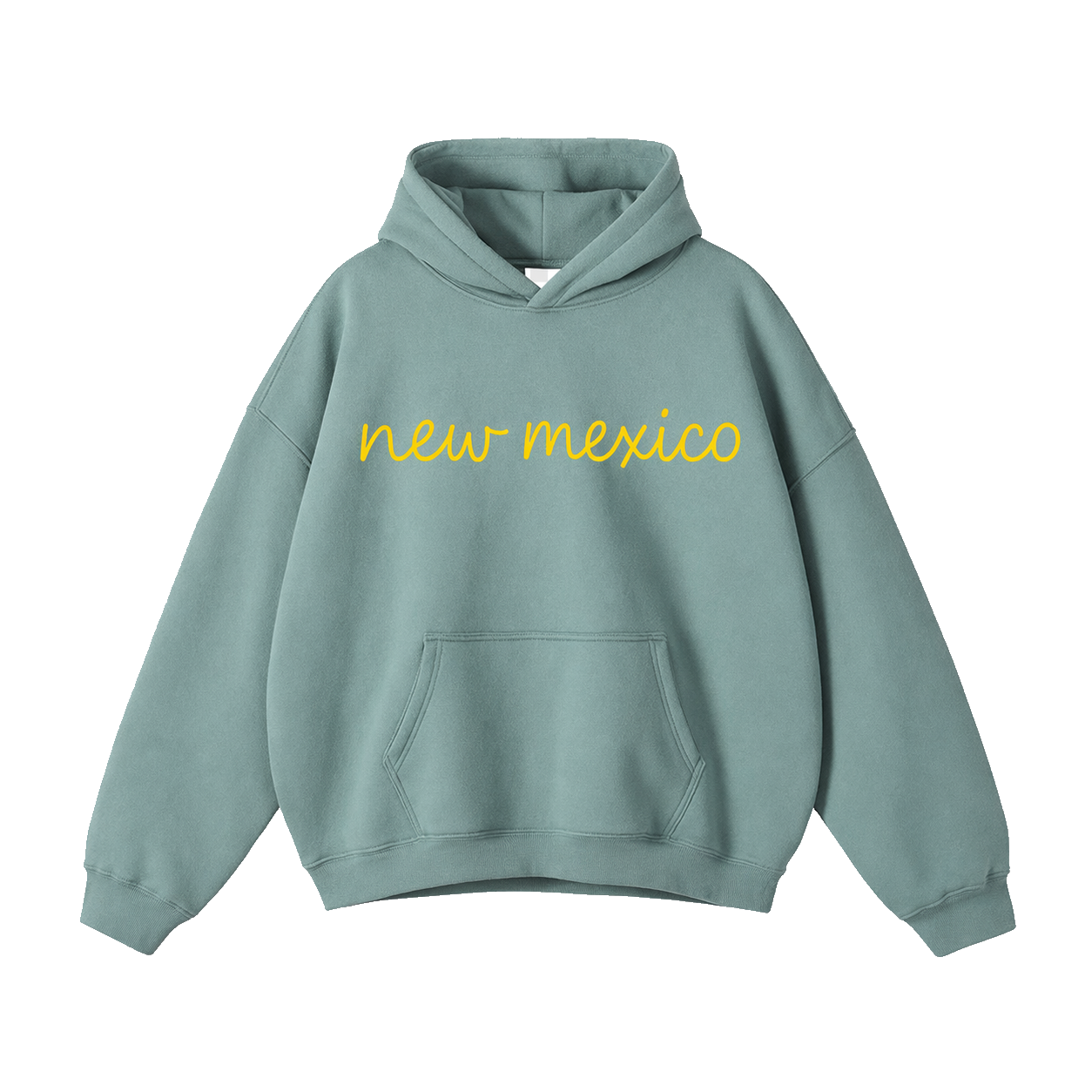 Collection 3 New Mexico Oversize Fleeced Hoodie - Medium Green front