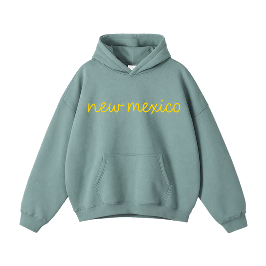 Collection 3 New Mexico Oversize Fleeced Hoodie - Medium Green front