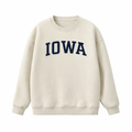 Collection 1 Iowa Essential Heavyweight Crewneck Sweatshirt - Cream front
