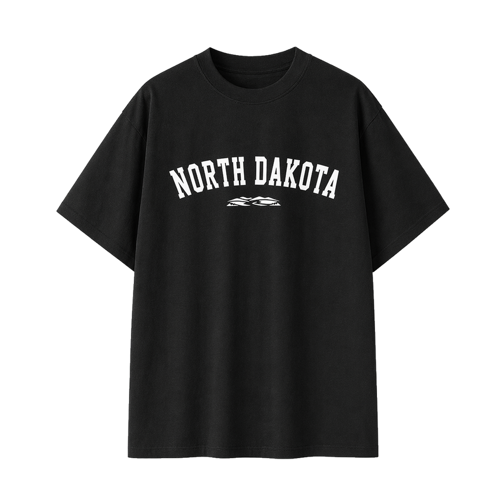 Collection 9 North Dakota Essential Cotton T-Shirt - Black front