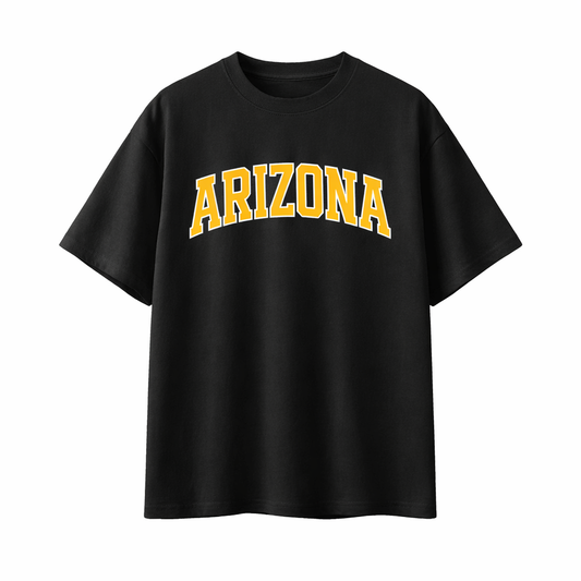 Collection 1 Arizona Essential Cotton T-Shirt - Black front