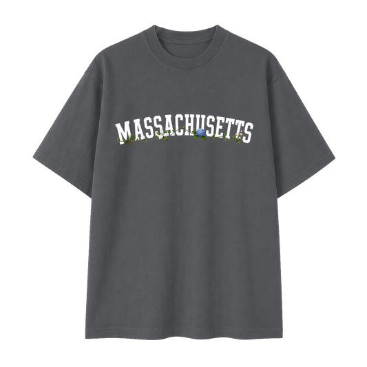 Collection 10 Massachusetts Essential Cotton T-Shirt - Dark Gray front