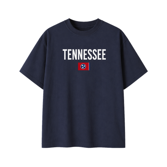 Collection 7 Tennessee Essential Cotton T-Shirt - Navy Blue front
