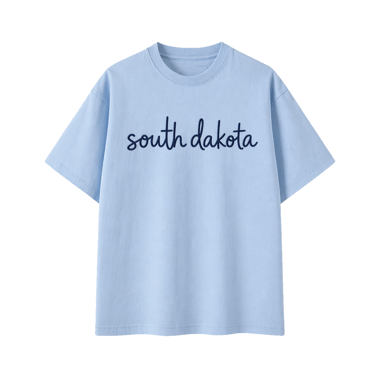 Collection 3 South Dakota Essential Cotton T-Shirt - Light Blue front