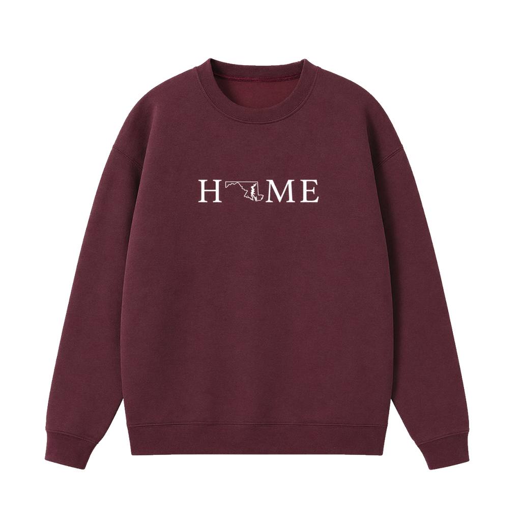 Collection 5 Maryland Essential Heavyweight Crewneck Sweatshirt - Dull Red front