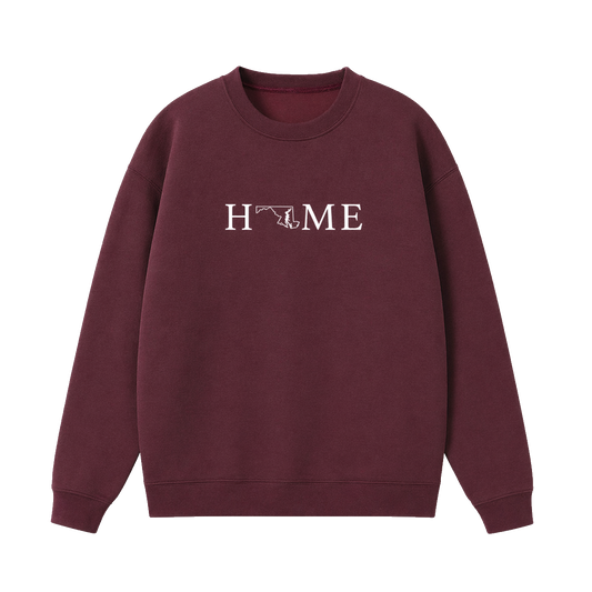 Collection 5 Maryland Essential Heavyweight Crewneck Sweatshirt - Dull Red front