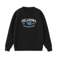 Collection 8 Oklahoma Essential Heavyweight Crewneck Sweatshirt - Black front