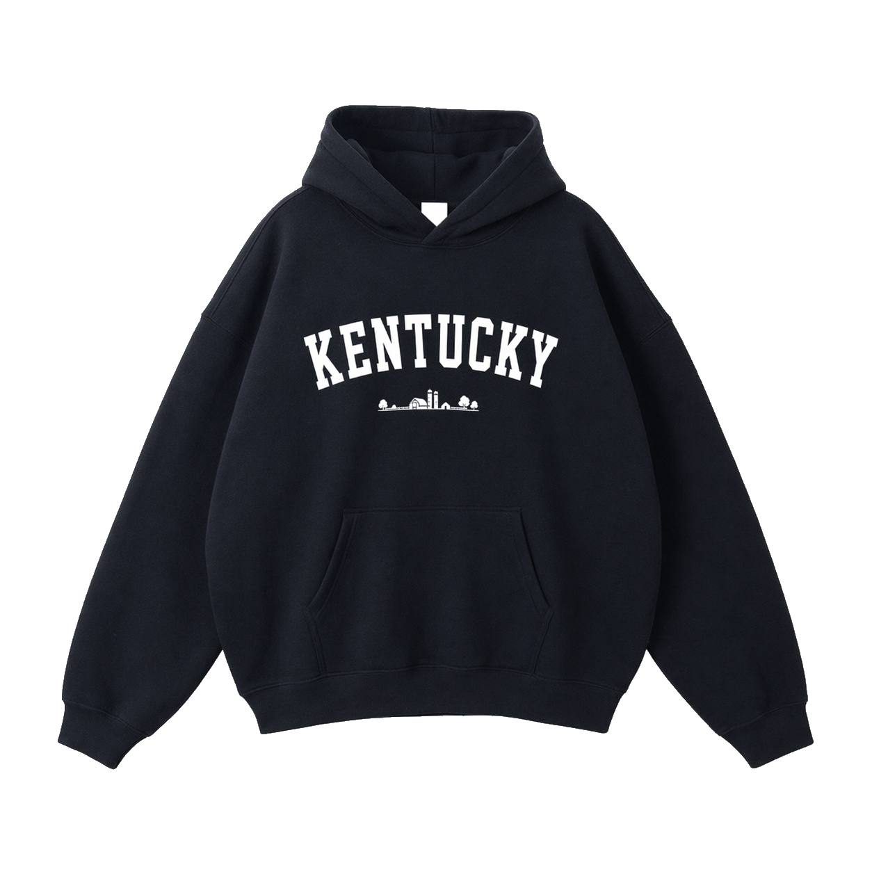 Collection 9 Kentucky Oversize Fleeced Hoodie - Black front