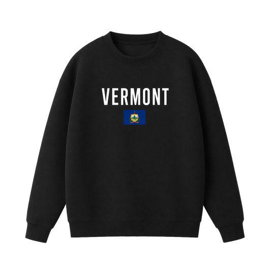 Collection 7 Vermont Essential Heavyweight Crewneck Sweatshirt - Black front