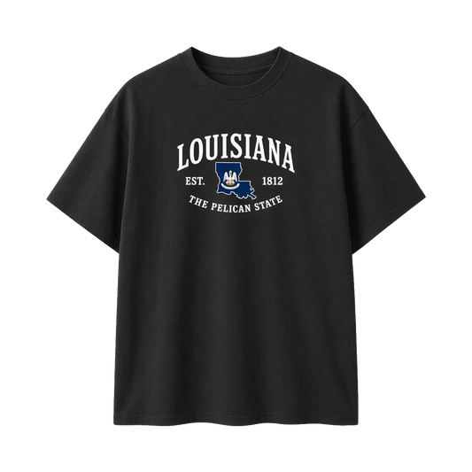 Collection 8 Louisiana Essential Cotton T-Shirt - Black front
