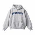 Collection 1 Minnesota Oversize Fleeced Hoodie - Flower Gray front