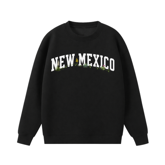 Collection 10 New Mexico Essential Heavyweight Crewneck Sweatshirt - Black front